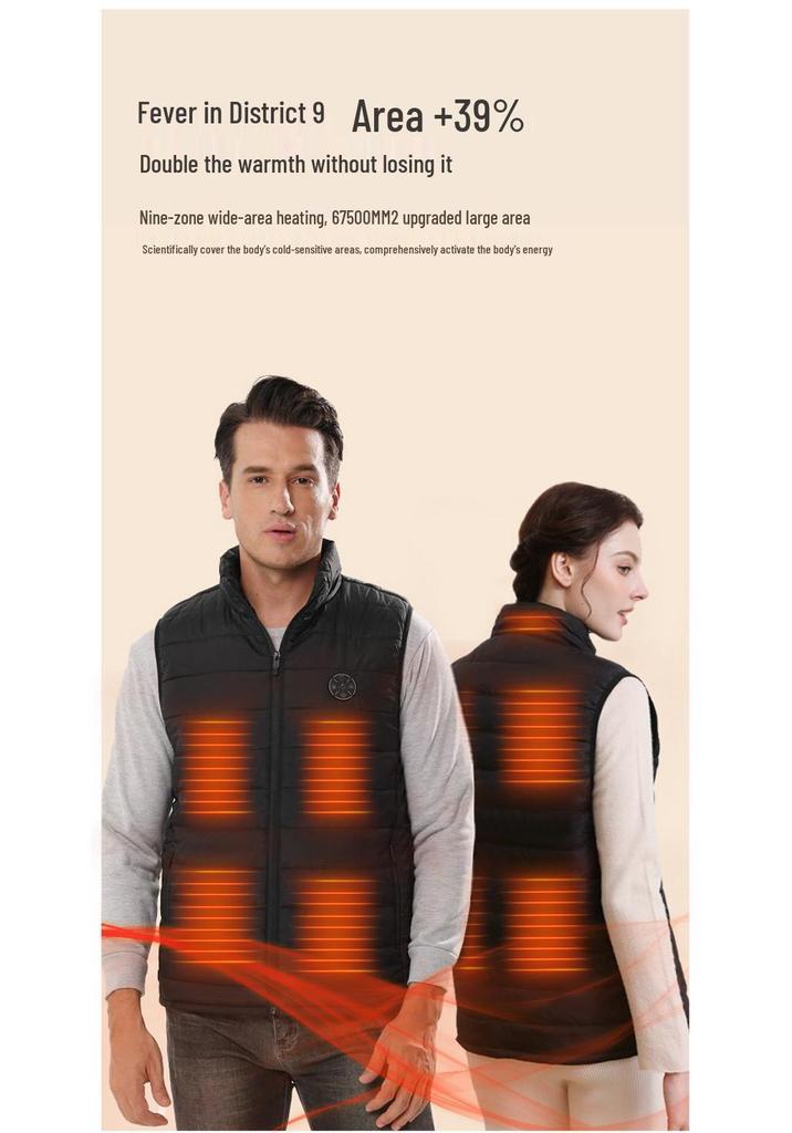 Unisex Smart Electric Heated Vest for Full-Body Warmth