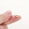 10pcs/lot 14K 18K Gold Plated Spacer Bead Beading Striped Cut Irregular Round Beads Necklace For DIY Jewelry Making Accessories