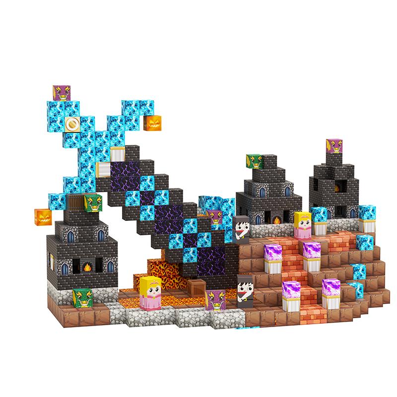 Magnetisches Spielzeug Kreatives Puzzlespielzeug mit Figuren, ABS-Bausteinen, geeignet für Konstruktion und Kreation, perfekt als Geschenk