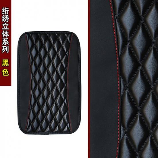 Leather Car Armrest Cushion Cover Elbow Support Center Console Box Pad Protector
