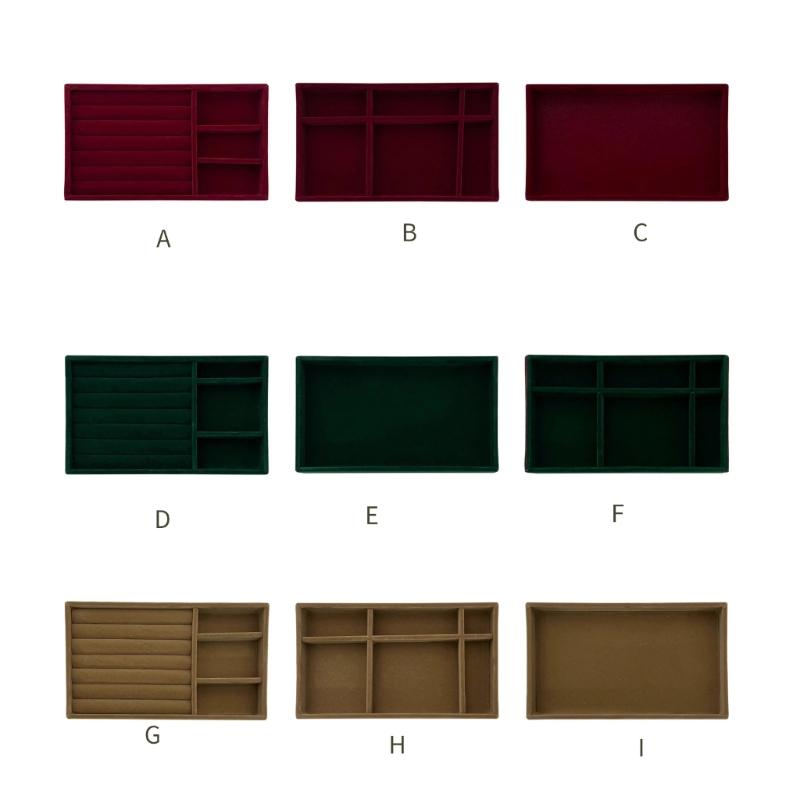 Practical Jewelry Tray Rings Organizers with Multiple Slots for Display and Storage in Drawer or Dresseer Daily Use