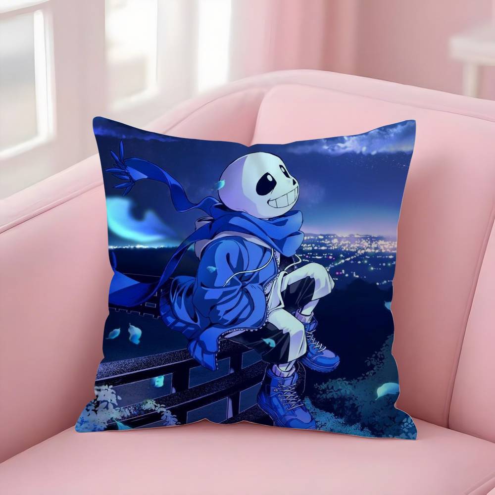 Game U-Undertale Pillow Case Sofa Short Plush Double-sided HD Printing Room Home Office Gift Cushion Cover