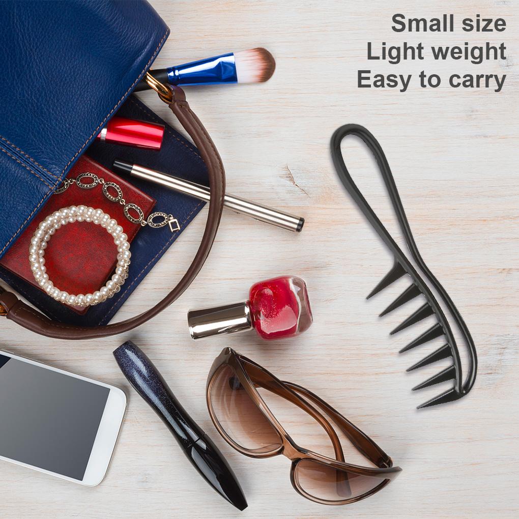 Knotted Comb Wide Tooth Anti-Static Curly Hairdressing Brush Plastic Extension Comb