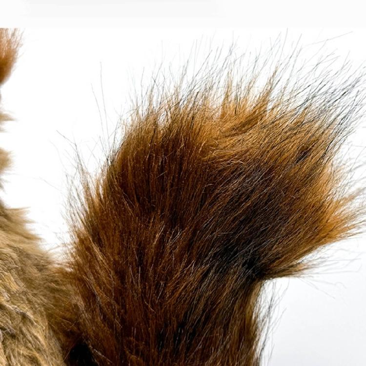 Plush Squirrels Shape Dog Toy Realistic Animal Design For Boredom Elimination And Teeth Cleaning Activity