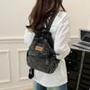 Stor Kapacitet Denim Ryggsäck Multifunktionell Bröstväska Dam Axel Crossbody Väska