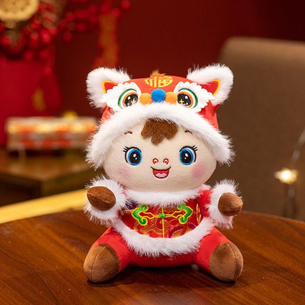 Lucky Chinese Zodiac Horse Cartoon Animal Pony Plush Doll Horse Stuffed Toys  Home Decor