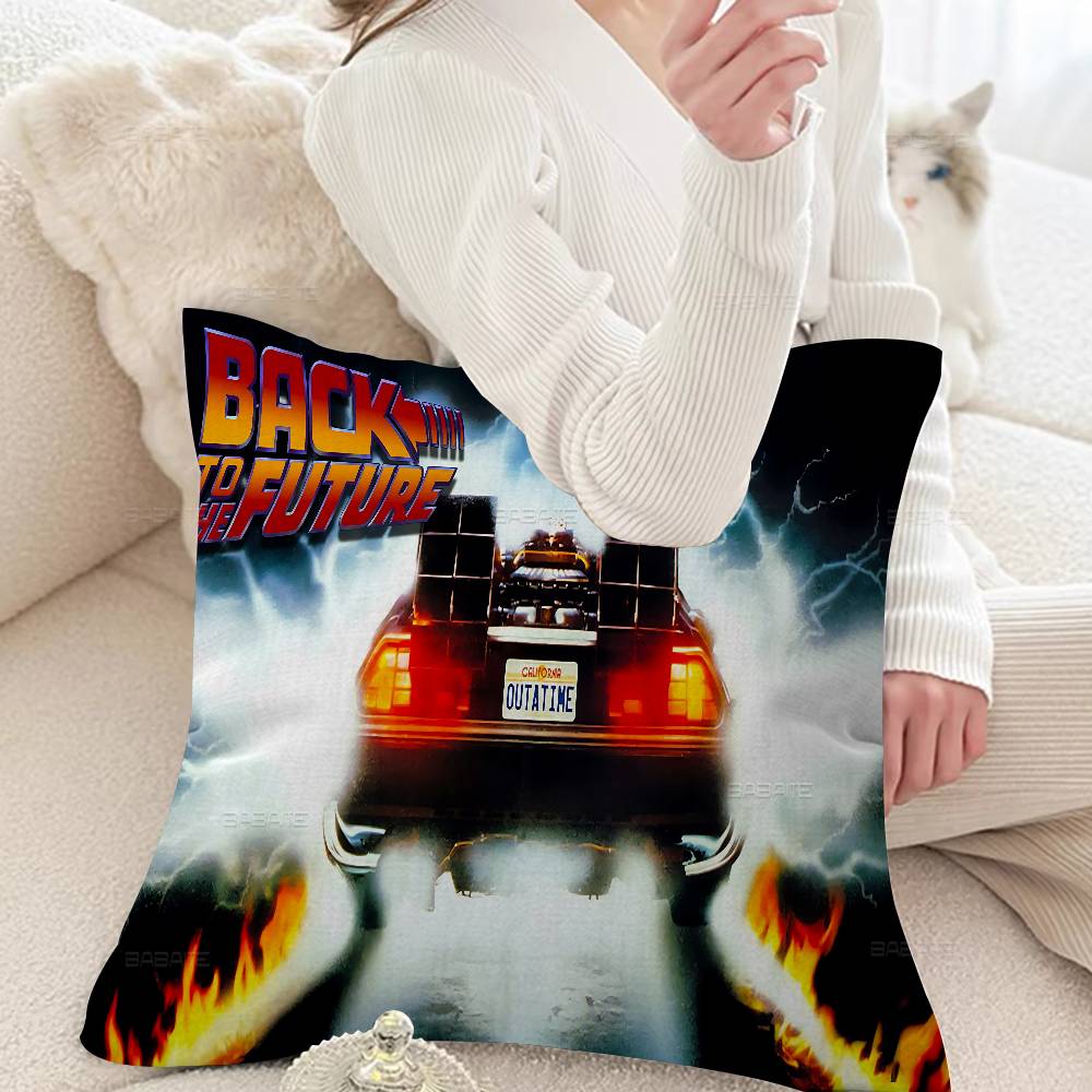 B-Back To The Future Personalized Pillow Cover Kids Bedroom Wild Party Decor Pillowcase Kid Birthday Shower Gift