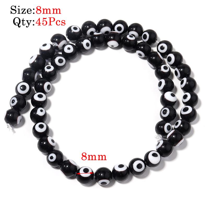 Round Lampwork Evil Eye Beads Liuli Flat Loose Fashion Jewelry For Bead Diy Handmade Bracelets Phone Charm Components