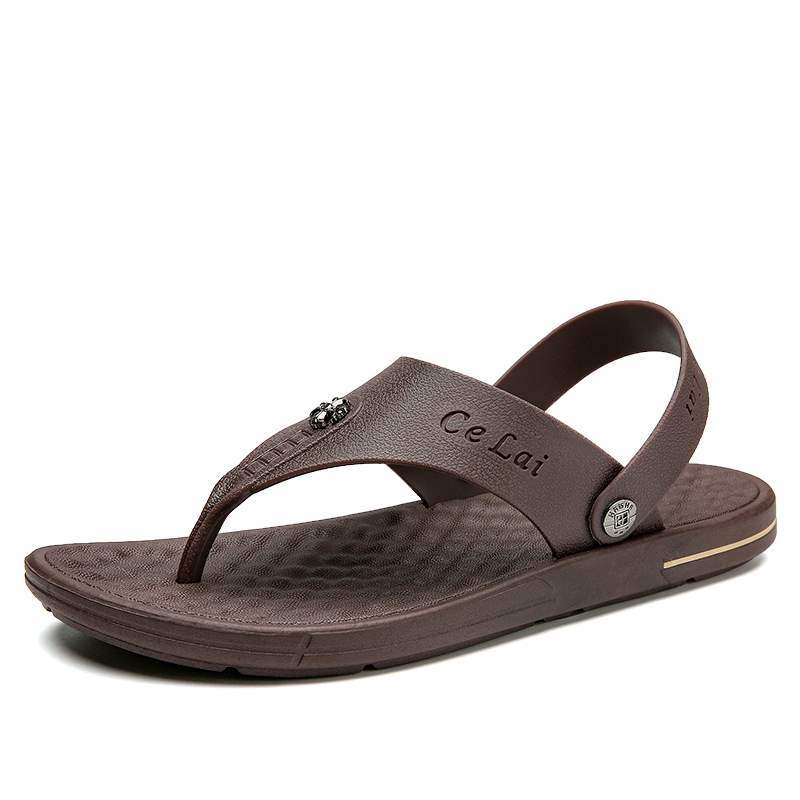 Flip-flops summer wear non-slip sandals personalized pinch feet Vietnamese slippers driving dual-purpose beach sandals