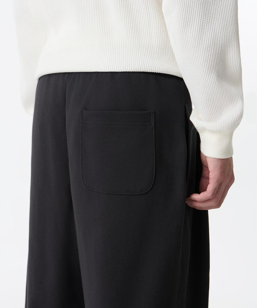 MUSINSA STANDARD Double Knit Two-Tuck Wide Lounge Sweatpants [Dark Gray]