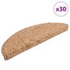 Step Mats 30 pcs 56 x 17 x 3 cm Beige Semi Round