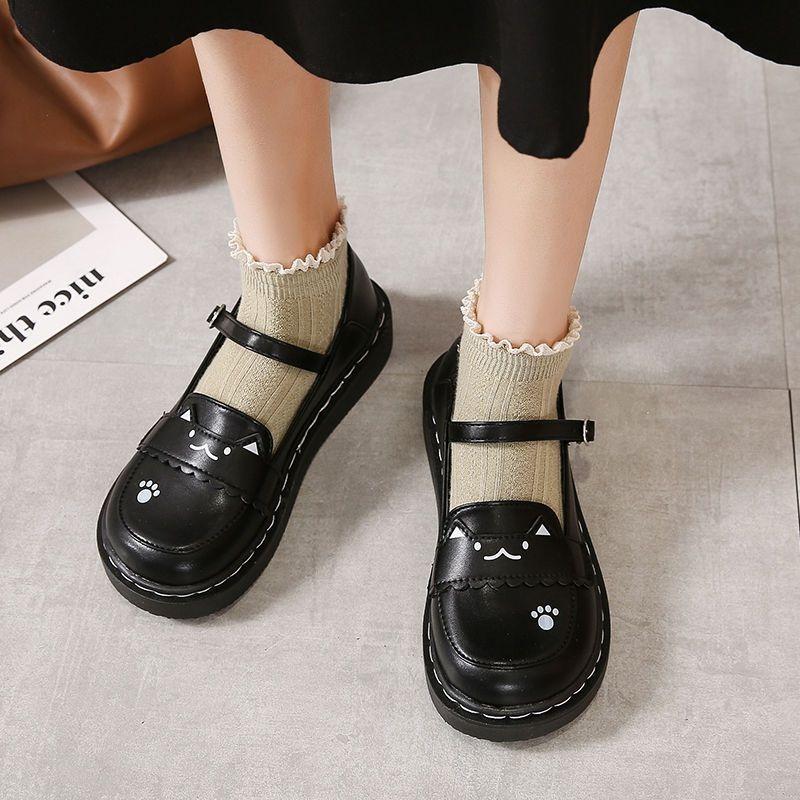 Uniform Flat Soft Girl Versatile Student Niche Mary Jane Single Shoes Cute Kitten Small Leather Shoes