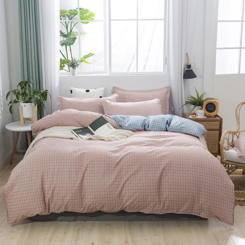 Aloe Cotton Blend Bedding Set Striped Sheet Style Modern Simple 1.2m/1.5m/1.8m/2.0m/2.2m Beds Home Bedroom Decor