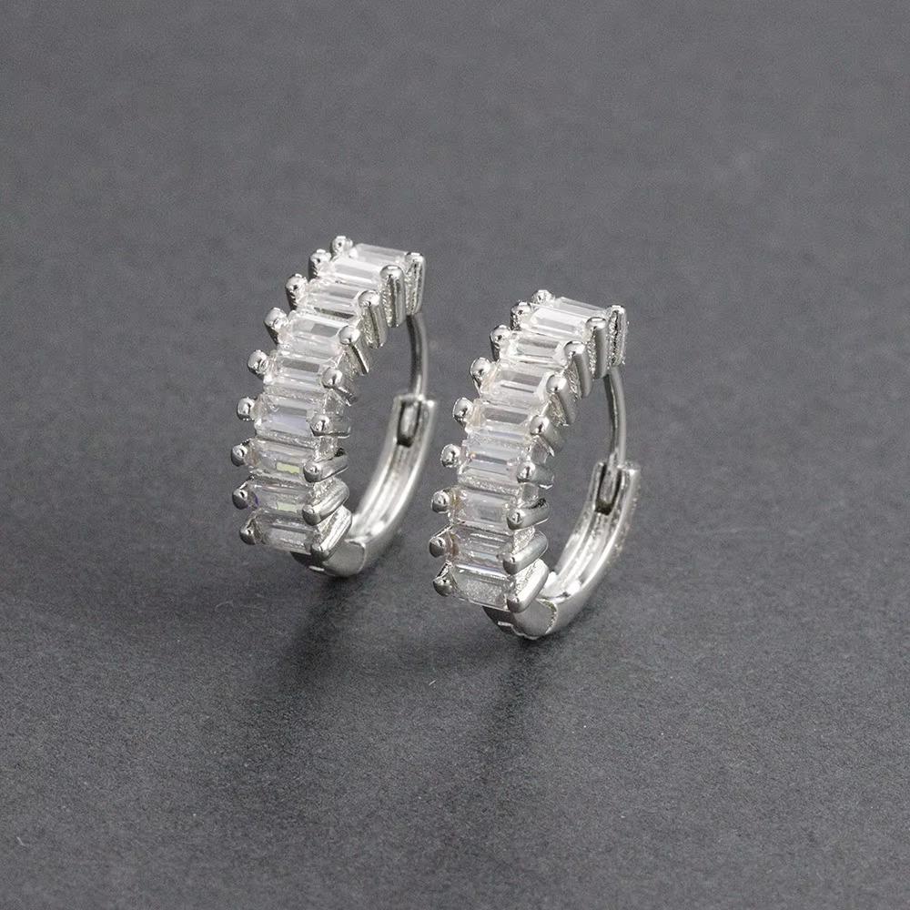 

Модные серьги-кольца из нержавеющей стали с цирконием для женщин, серьги-кольца в форме сердца для пирсинга козелка, свадебные украшения