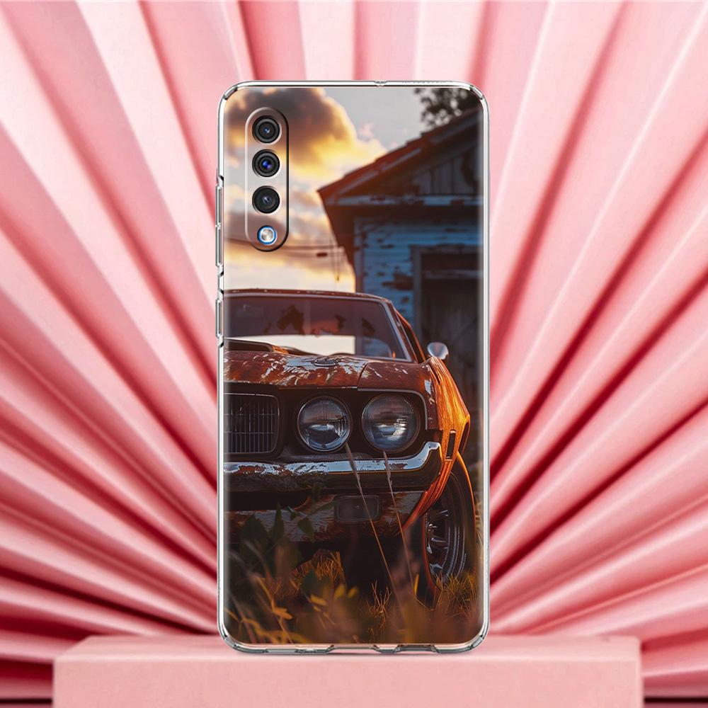 Phone Case For Samsung A56 A36 A26 A24 A16 A14 A12 A32 A50 A70 A20E A22 A40 A34 A54 A42 A52 5G A04s A06 Cover Black White Car