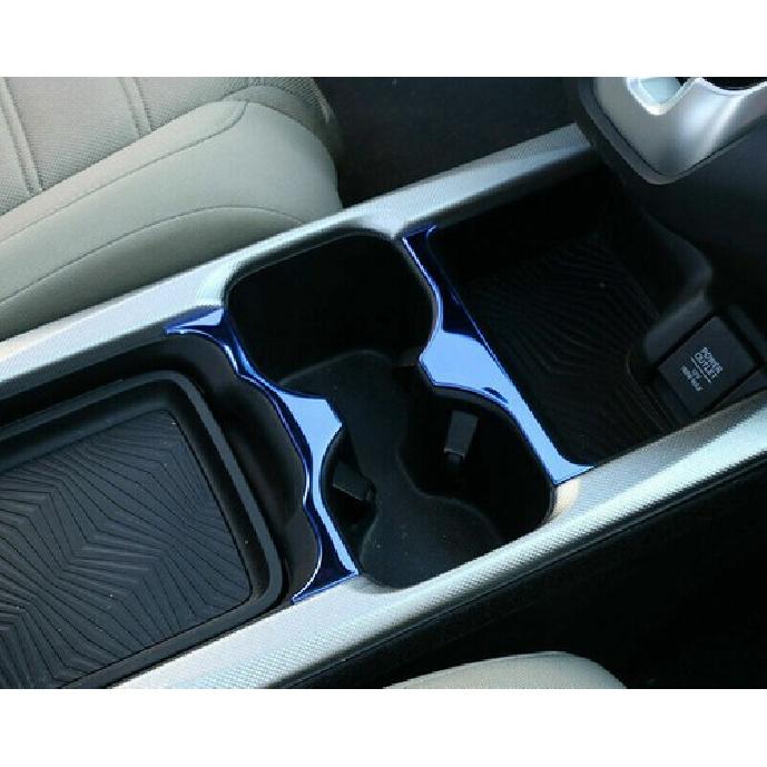 For Honda CRV CR-V 2017-22 Blue Titanium Gear Water Cup Holder Frame Cover Trim