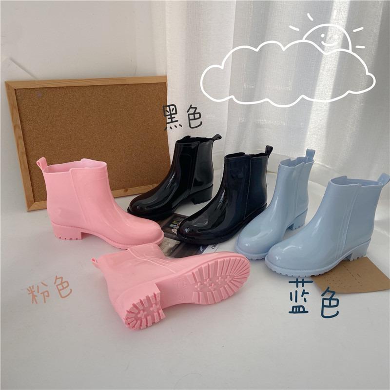 

Waterproof and non-slip women s sgs medium and low tube adult water shoes short tube rain boots fashion four seasons oak women s trend 40 серый