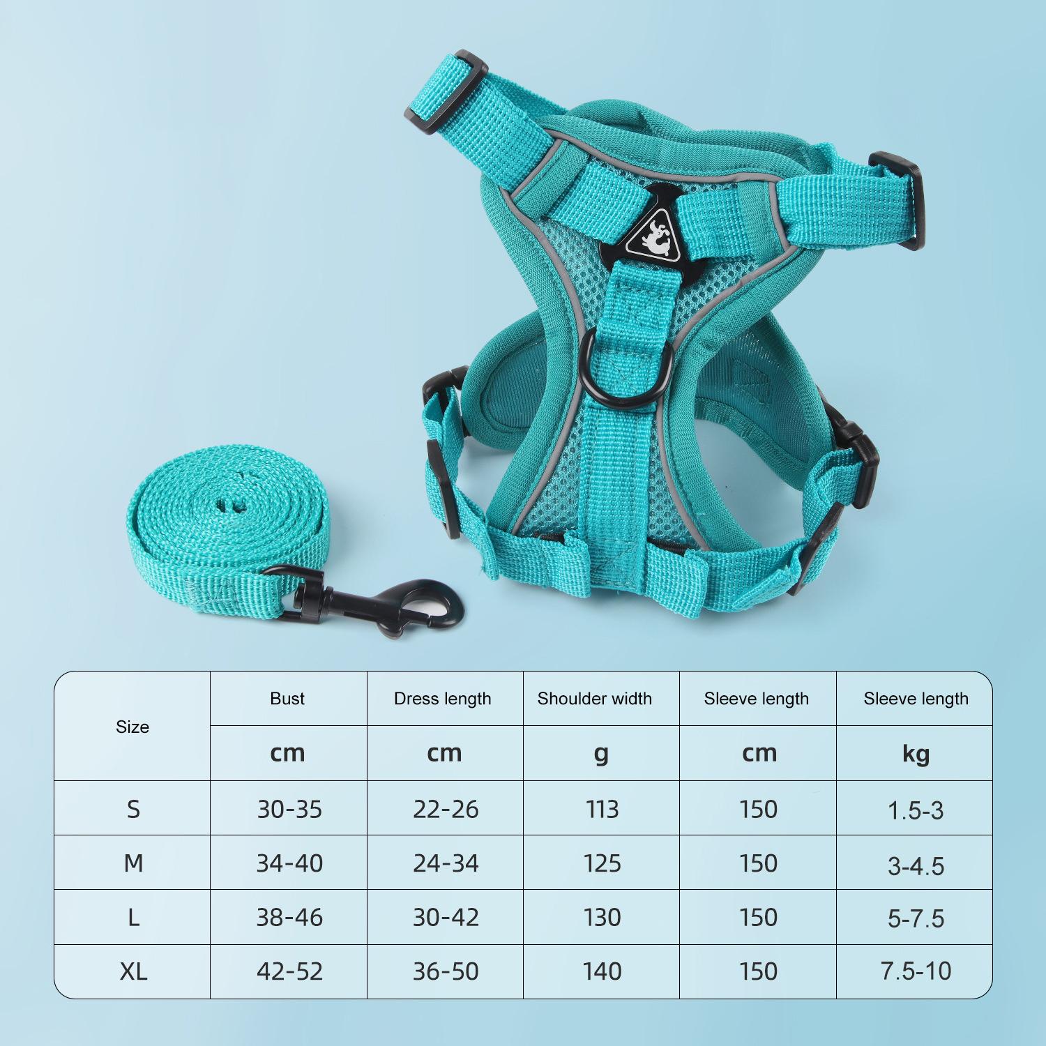 No Pull Front Clip Dog Harness Reflective Adjustable Padded Vest Pet Safety Harness for Large Dogs Durable Soft Design (as the picture,S)