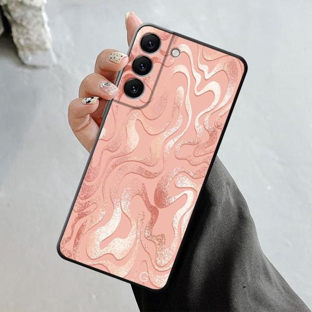 Phone Case For Samsung Galaxy S23 S22 S21 S20 Fe Ultra S10 S9 S8 Plus Note 20ultra 10plus Cover Rose Gold Pink Queen Princess