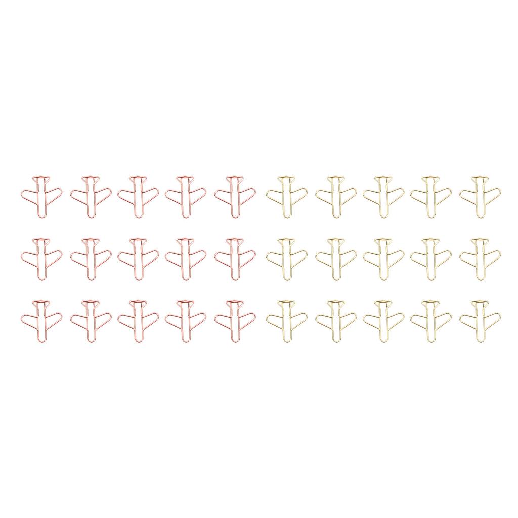 100 ks kancelářských sponek ve tvaru letadla, kovové, lehké, víceúčelové, roztomilé, tvarované, záložky