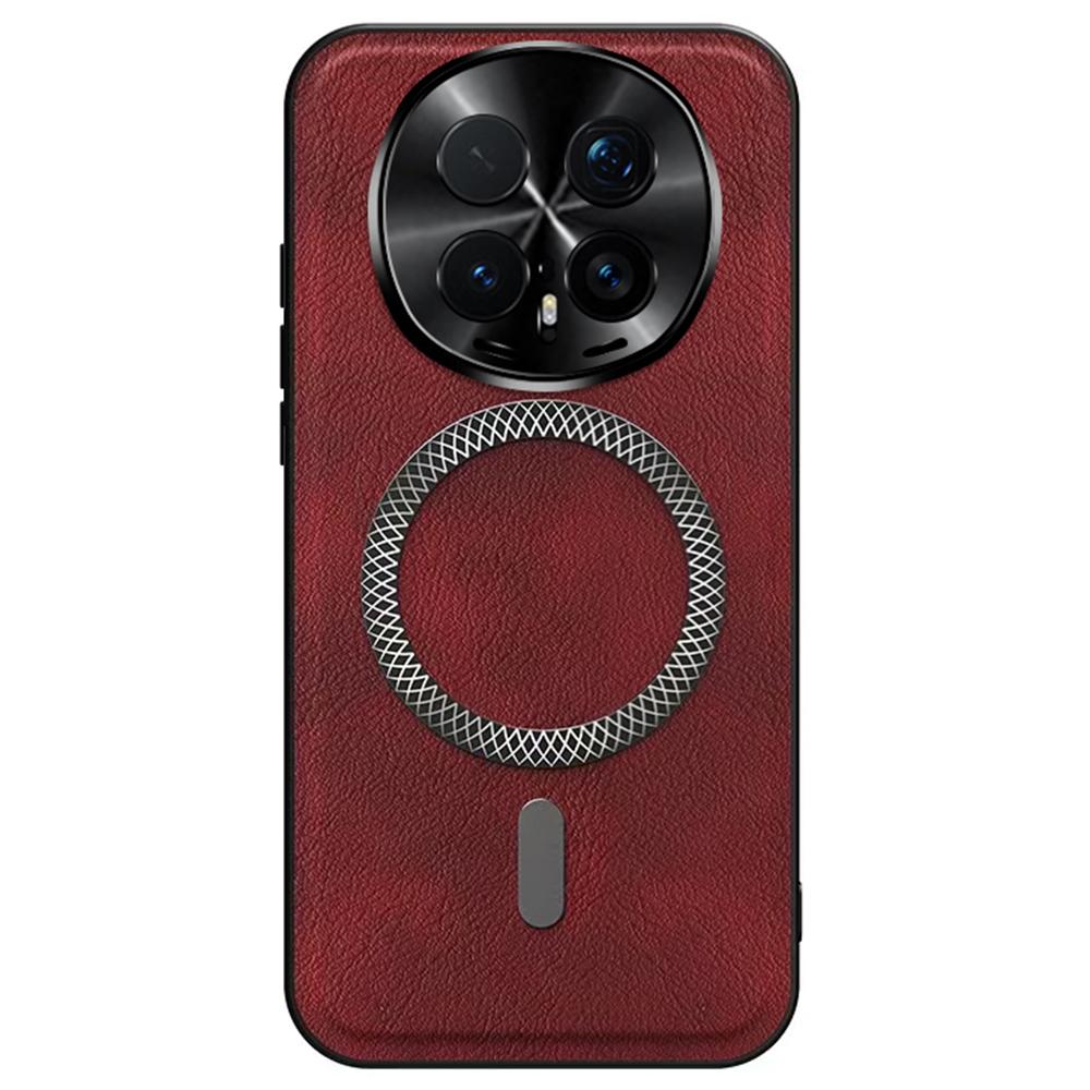 For Honor Magic8 Pro 5G Case Magnetic Case PU TPU PC Phone Back Cover with Metal Lens Frame