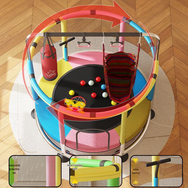 Indoor/Outdoor Children's Mini Trampoline for Family Fun and Growth