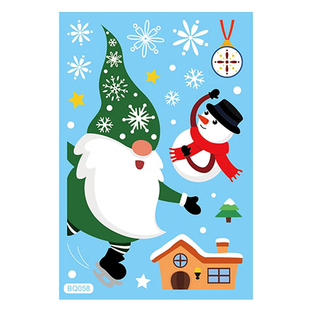 Christmas Window Clings Stickers Christmas Window Cling Stickers For Glass, Christmas Decals Decorations Holiday  Santa Claus Decals For Party