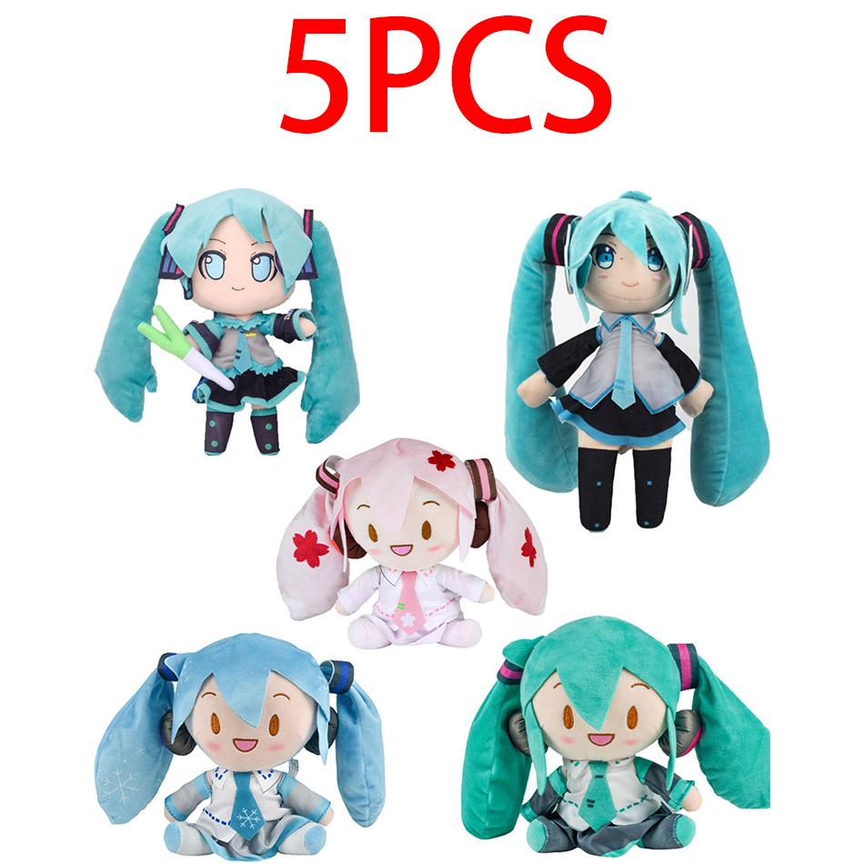 Adorable Cute Hatsune Miku Plush Fluffy Anime Stuffed Doll With Signature Pigtails Cuddly Figure For Collectors  Gift Giving
