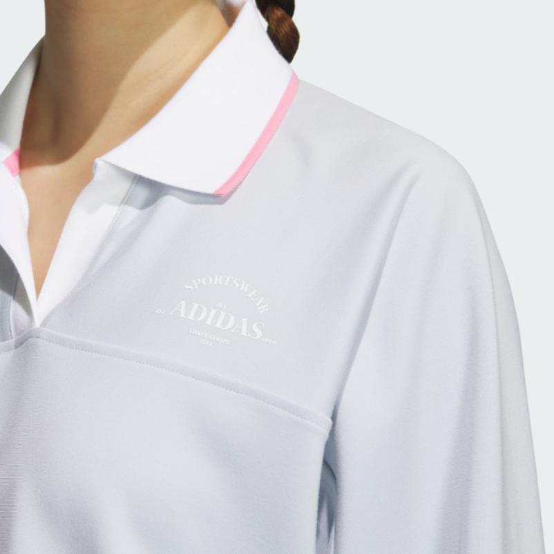 Adidas Verbiage Crew Jacket Women Tops Light-Blue JE3616