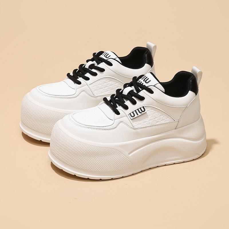 Autumn women's shoes fashionable versatile thick sole heightening breathable lace-up casual shoes foam sole shoes women