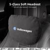 Car Suede Headrest Seat Neck Pillow Head Support For VW Tiguan Arteon Taigo Caddy CC e-up Golf Polo Passat Jetta Amarok Hub Cap
