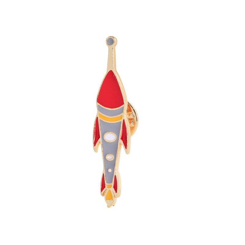 Alien Rocket Earth Cartoon Brooch - Cute Backpack Badge for Girls стиль 1