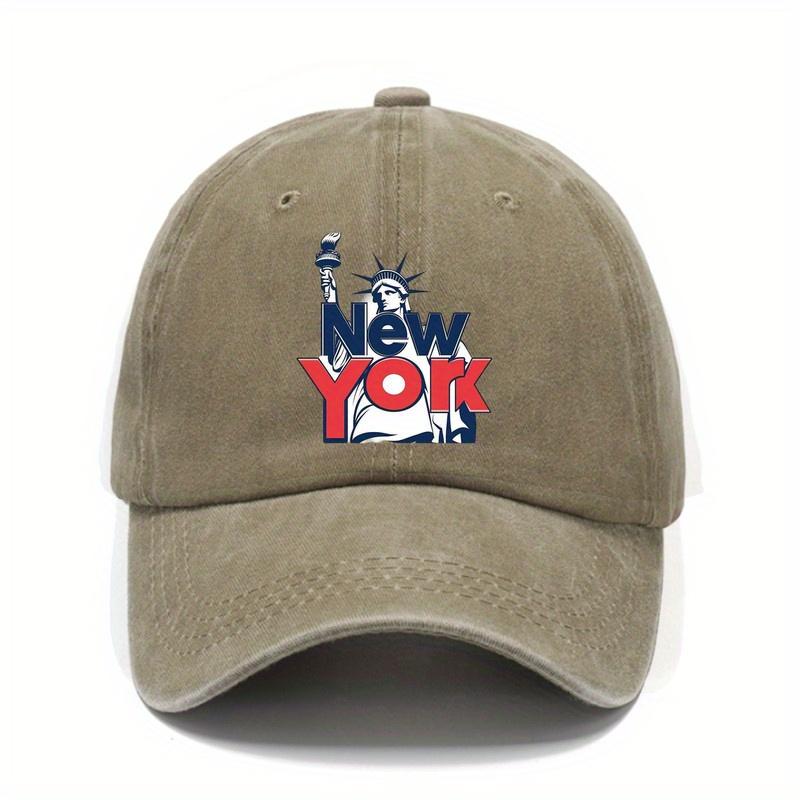 Statue of Liberty New York Baseball Cap Unisex Washed Cotton Adjustable Outdoor Sun Protection Hat