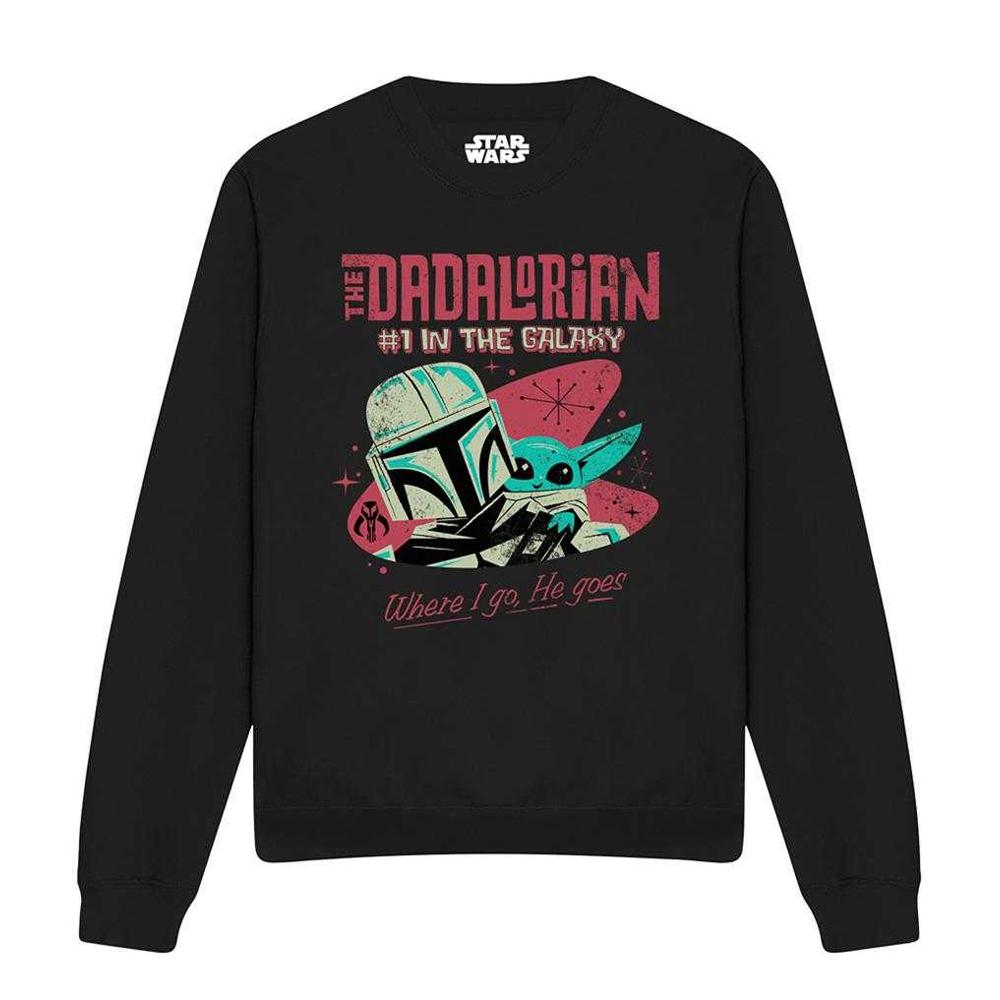 Star Wars Unisex Adult #1 Dadalorian Where I Go Sweatshirt