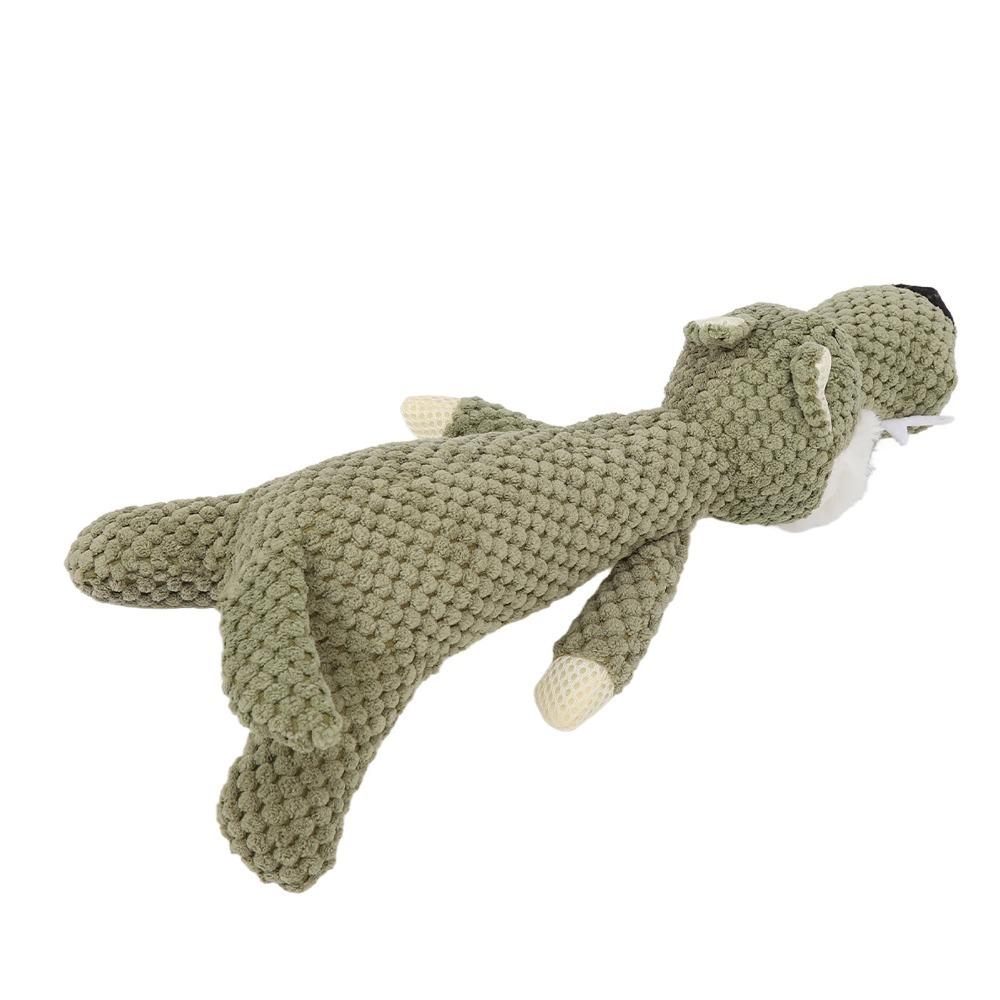 Lying Wolf Outline Plush Dog Chew Toy Interactive Pet Play Doll Teething Puppy Breeds