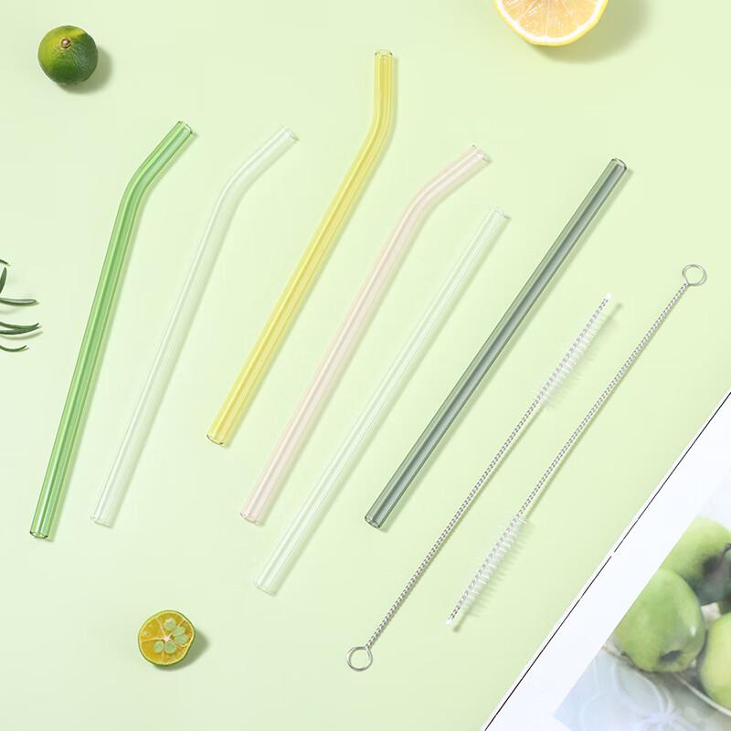 Baijie Reusable Glass Straw Set