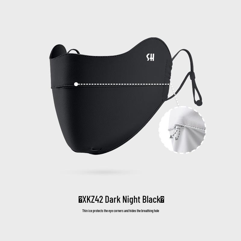 Women's UV Protection Ice Silk Cycling Mask with Blush Eye Corner, Sunscreen, and Breathable Summer Sunshade for a Slim Face