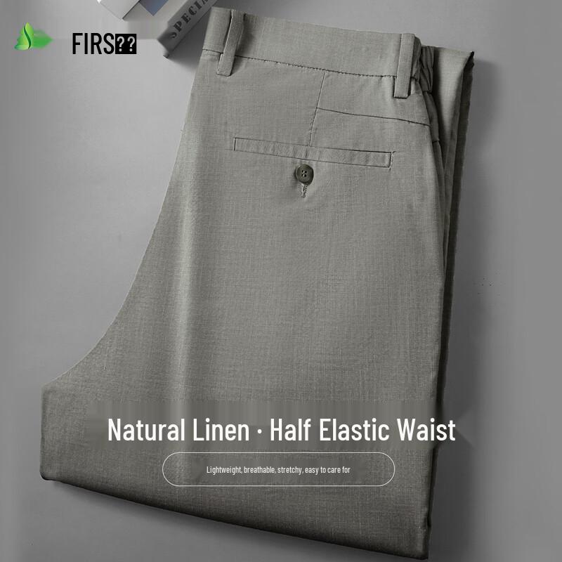 FIRS Men s Breathable Linen Business Casual Pants 34
