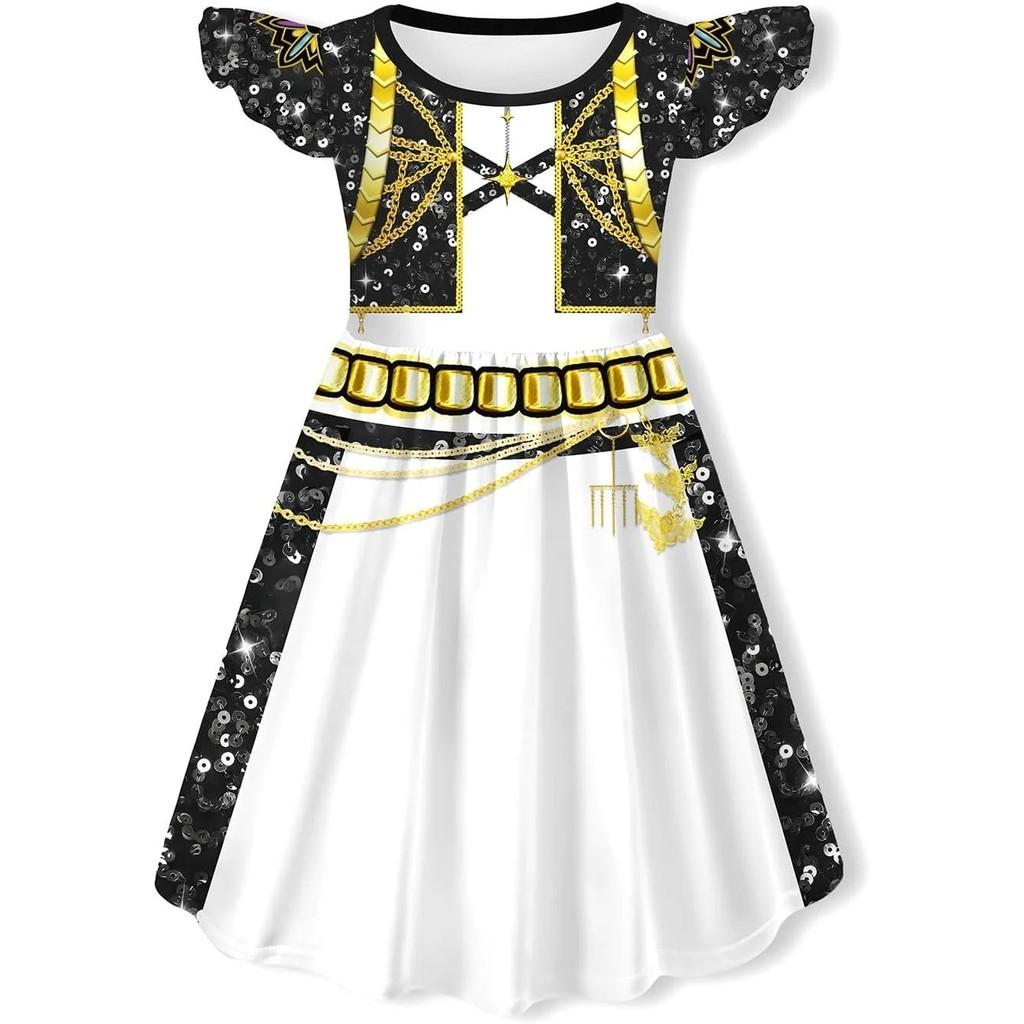 Girls K-pop Rumi Zoey Cosplay Huntrix Costume 3D Print Demon Hunters Mira Stage Costumes Girls Halloween Party Clolthes Set
