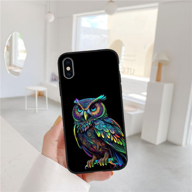 PP15 Cartoon Owl Soft Shell Phone Case for OPPO A3 Pro A72 A74 A76 A77 A77S A78 A79 A94 A95 A18 A40M A58
