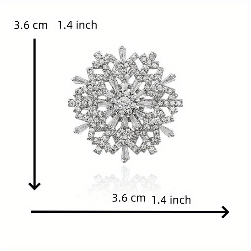Klassische Damen Herren Elegant Exquisit Weihnachten Wirbel Schneeflocken Kristall Schalspangen Abzeichen Glänzend Boutique Anstecknadel Brosche