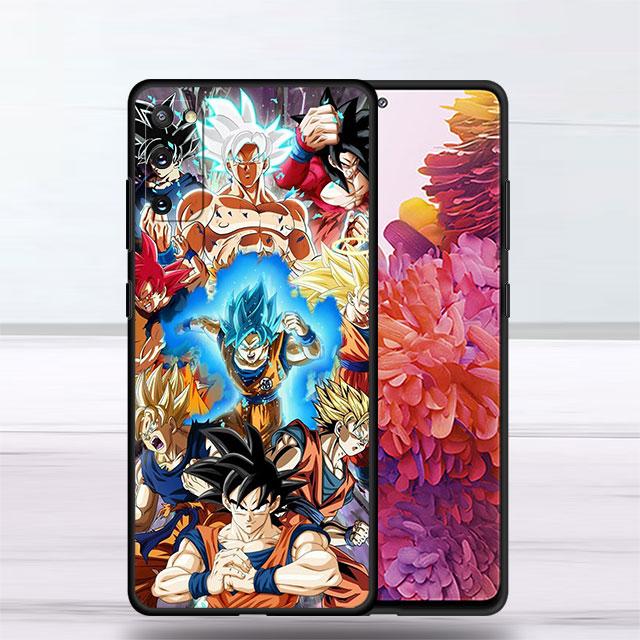 Anime Case for Samsung Galaxy S20 FE S9 S21 S10 S22 Ultra 5G S21 Plus S7 S10e S8 Black Soft Bumper Dragon G-Gokus Cover Funda