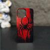 Trendy Retro Black Red Spider Pattern Phone Case for iPhone 16e Pro Max 15 14 13 12 11 Fashionable Phone Shock Absorber Cover