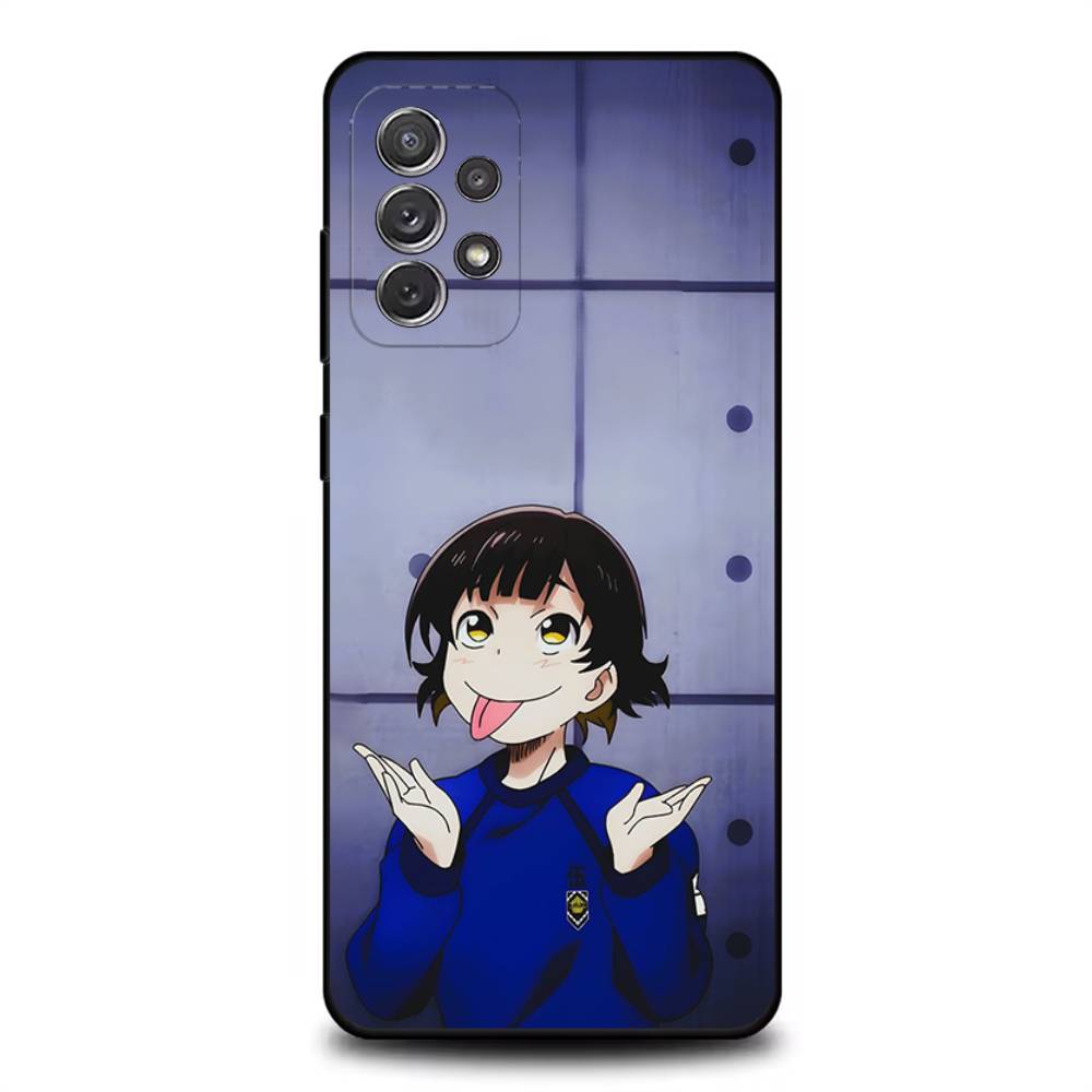 

Чехол для телефона с аниме Blue Lock для Samsung S25, S24, S21, S22, S23, S30, Ultra, S20, Plus, Fe, Lite, Note, 10, 9, 5G Черный Samsung S21fe