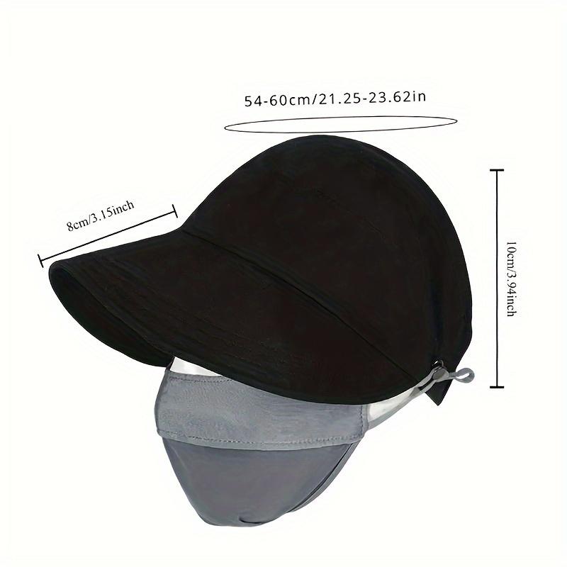 1pc Women's Quick-Dry Sun Hat with Adjustable Ponytail Hole, Elastic Breathable Snap Closure Face Outdoor Sports Cap for Cycling, Hiking, Beach