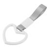 Inscriptions 2X Leather Ring Heart JDM Train Bus Handle Hand Strap Drift Charm Strap Drift Car Styling