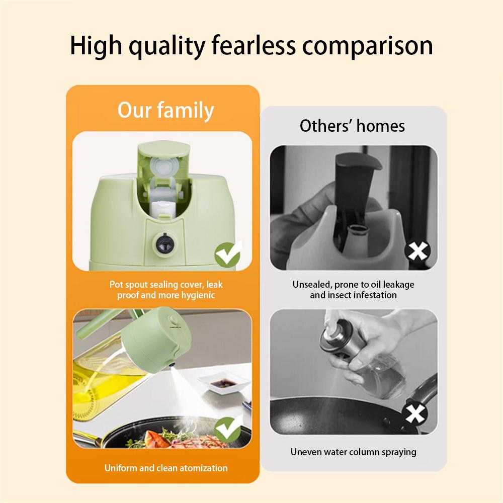 New Oil Spray Two-in-One Spray Oil Spray Bottle Seasoning Bottle Seasoning Bottle Household Kitchen Leak-Proof Oil Bottle