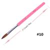 Acrylic Nail Art Brush Metal Handle Diamond Imitation Kolinsky Hair Painting Carving Pen Professional Manicure Beauty Tool