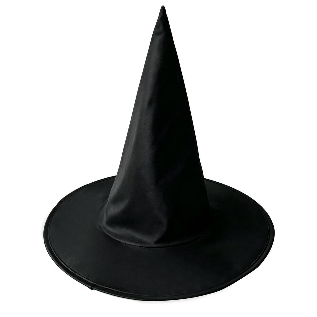 Black Oxford Cloth Halloween Witch Hat - Wizard Costume Accessory Inspired by Harry Potter Magic