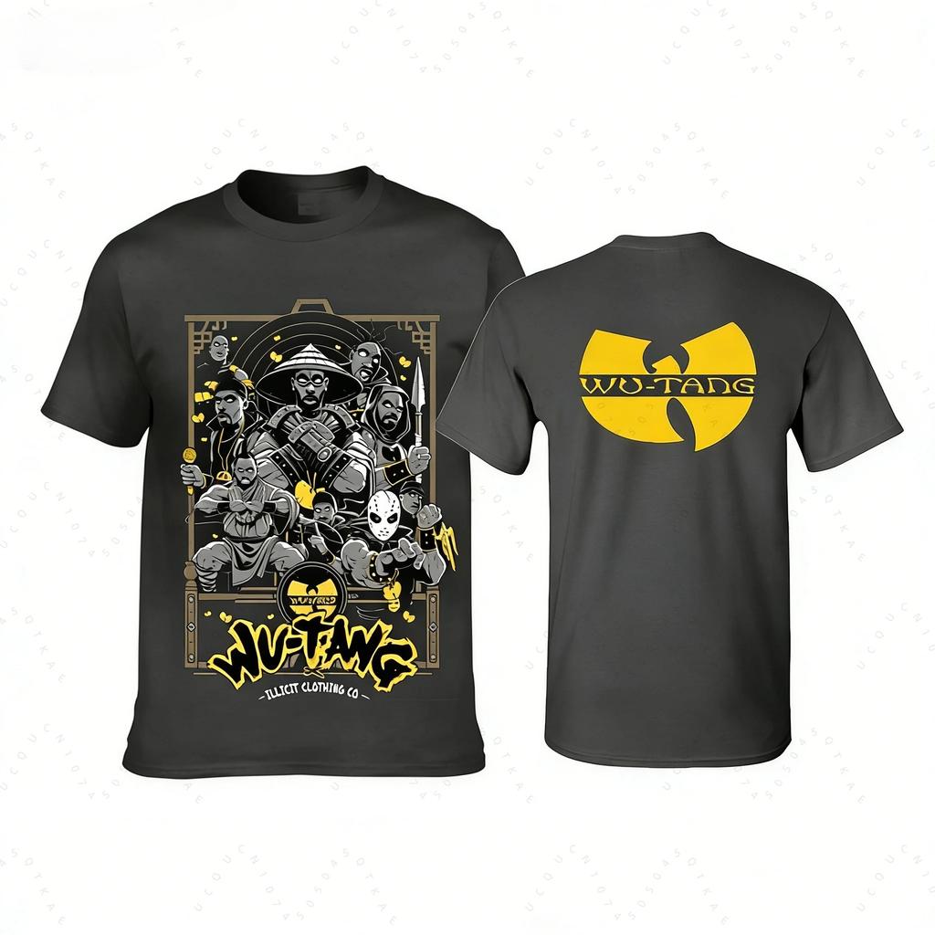 Wu Tang Clan Album Poster Peripherals Printed T Shirt Classic Street Hip Hop Music Fashion Tee Men Women Oversized Harajuku Tops
